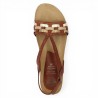 Sandale Xapatan cuir marron femme grande taille Shoesissime, vue dessus