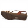 Erin - Sandale artisanale camel et dorée - Sandale Xapatan grande taille - Shoesissime