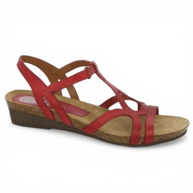 Sandale Xapatan rouge framboise 42, 43, 44, 45 Shoesissime, vue profil