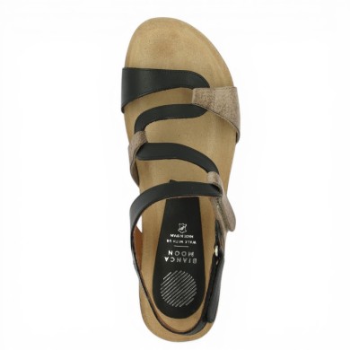 sandale Xapatan femme cuir noir  42, 43, 44 Shoesissime, vue dessus