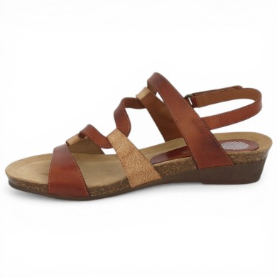 nu-pieds Xapatan 42, 43, 44 femme beige et camel, vue intérieure