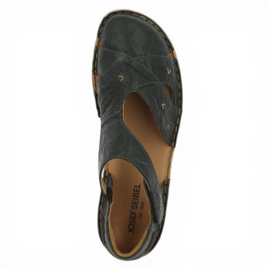 Rosalie 03 - Black half-open Josef Seibel shoe - Seibel women's large size sandals - Shoesissime