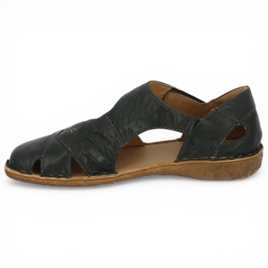 Rosalie 03 - Black half-open Josef Seibel shoe - Seibel women's large size sandals - Shoesissime
