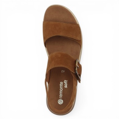 Heloise - D1J62-22 Nude-pieds camel Remonte - Sandals 42, 43, 44, 45 women - Shoesissime