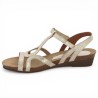 Candice - Barefoot Xapatan gold leather - Sandals large size - Shoesissime