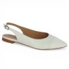 Grace - Ballerina in white leather with open heel - Ballerinas 42, 43, 44, 45 - Shoesissime
