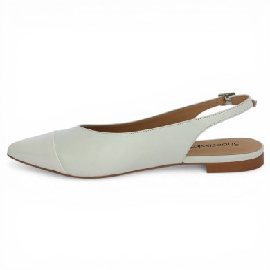 ballerine blanche habillée femme grande taille Shoesissime, vue intérieure