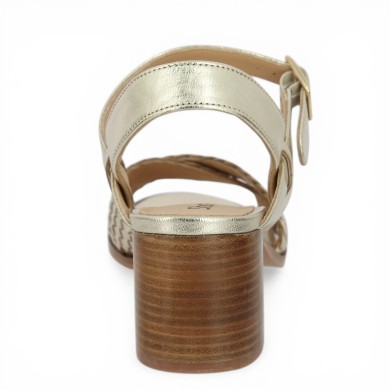 sandale à talon habillée dorée femme 42, 43, 44, 45 Shoesissime, vue arrière