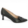 escarpin cuir noir 6 cm talon 42, 43, 44, 45 femme Shoesissime, vue profil