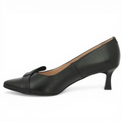 escarpin cuir noir talon raisonnable 42, 43, 44, 45 Shoesissime, vue intérieure