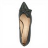 escarpin cuir noir nœud grande taille femme Shoesissime, vue dessus