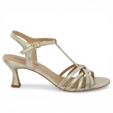 sandale salomé doré 42, 43, 44, 45 femme Shoesissime, vue profil