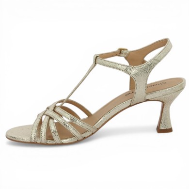sandale à talon dorée 42, 43, 44, 45 look tango Shoesissime, vue intérieure