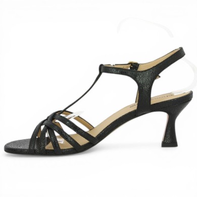 sandale à talons noire salomé 42, 43, 44, 45 Shoesissime, vue intérieure