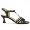 sandale look tango grande pointure femme Shoesissime, vue coté