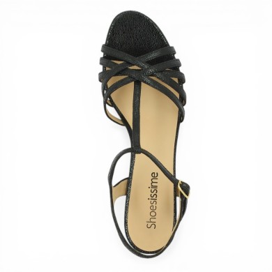 sandale à talons brides fines grande pointure femme Shoesissime, vue dessus