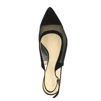 escarpin noir résille 42, 43, 44, 45 femme Shoesissime, vue dessus
