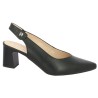 Escarpin noir ouvert au talon 42, 43, 44, 45 Shoesissime, vue profil
