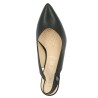 Escarpin noir ouvert au talon grande pointure Shoesissime, vue dessus