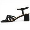Sandale habillée velours noir grande pointure Shoesissime, vue intérieure