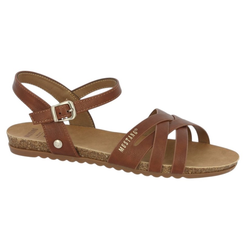 Laura - Nu-pieds Mustang Camel - Sandales femme Mustang 42, 43, 44, 45 - Shoesissime