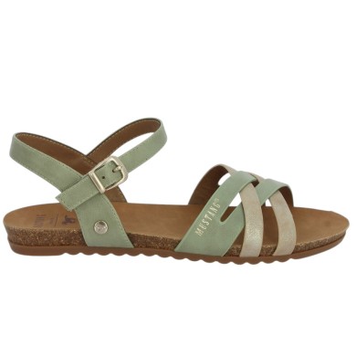 Laura - Sandale Mustang verte - Nu-pieds Mustang grande taille femme - Shoesissime