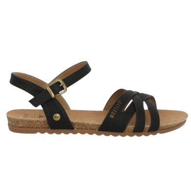 Laura - Nu-pieds noir Mustang - Sandales femme Mustang grande pointure - Shoesissime