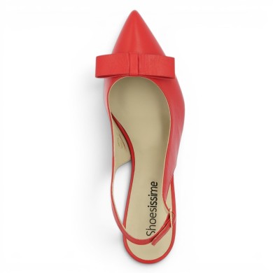 escarpin rouge talon 8 cm femme 42, 43, 44, 45 Shoesissime, vue dessus