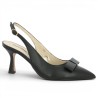 Escarpin sling back bout pointu noir 42, 43, 44, 45 Shoesissime, vue profil
