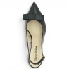 Escarpin bout pointu noir sling back grande taille Shoesissime, vue dessus