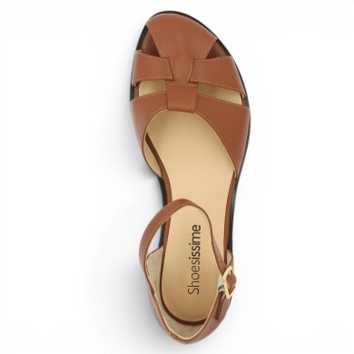 Eden - Women's brown closed sandal large size - Sandale Pecheur 42, 43, 44, 45 - Shoesissime