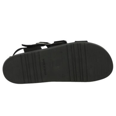 Yuma - Nu-pieds noir semelle ergonomique - Sandale noire femme 42, 43, 44, 45 - Shoesissime