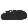 Yuma - Nu-pieds noir semelle ergonomique - Sandale noire femme 42, 43, 44, 45 - Shoesissime