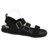 Yuma - Nu-pieds noir semelle ergonomique - Sandale noire femme 42, 43, 44, 45 - Shoesissime