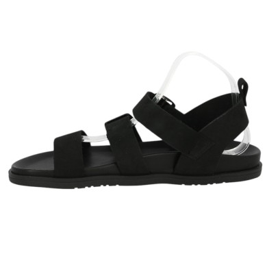 Yuma - Nu-pieds noir semelle ergonomique - Sandale noire femme 42, 43, 44, 45 - Shoesissime