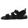 Yuma - Nu-pieds noir semelle ergonomique - Sandale noire femme 42, 43, 44, 45 - Shoesissime