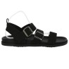 Yuma - Nu-pieds noir semelle ergonomique - Sandale noire femme 42, 43, 44, 45 - Shoesissime