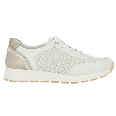 Mila - D2G09-80 Baskets blanche et textile Remonte - Baskets vegan grande taille femme - Shoesissime