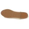 Paola - Mi ballerine - mi sandale cuir doré - Chaussures 42, 43, 44, 45 femme - Shoesissime
