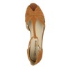 sandale velours camel contrefort arrière grande pointure Shoesissime, vue dessus