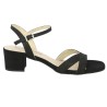 sandale noire cérémonie petit talon 5 cm grande taille Shoesissime, vue coté