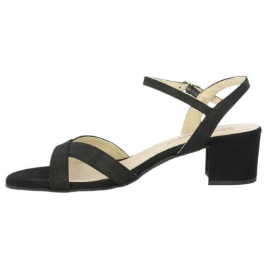 sandale noire cérémonie petit talon 5 cm 42, 43, 44, 45 Shoesissime, vue intérieure