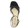 sandale noire cérémonie petit talon 5 cm grande pointure Shoesissime, vue dessus