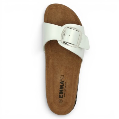 claquette grande taille femme argent Shoesissime, vue dessus