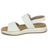 D1J63-80 Nu-pieds blanc Remonte grande pointure boucle dorée Shoesissime, vue intérieure