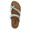 sandale liège bleu clair réglable entredoigts femme grande taille Shoesissime, vue dessus