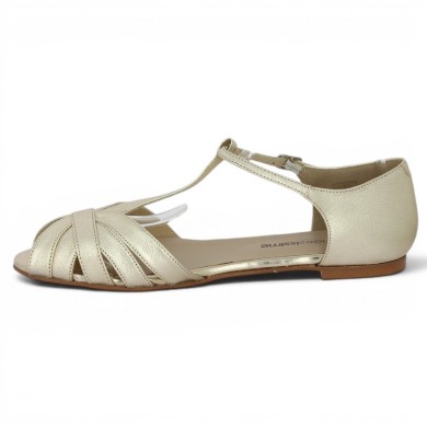 Sandale fermée dorée femme grande pointure Shoesissime, vue intérieure