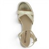sandale à talon dorée grande pointure femme Shoesissime, vue dessus