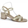 sandale à talon dorée 42, 43, 44, 45 femme Shoesissime, vue profil