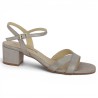 sandale talon 5 cm rose clair 42, 43, 44, 45 Shoesissime, vue profil